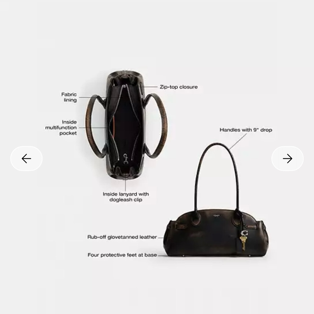🤎🖤Coach Empire Carryall Bag 34 In Loved Leather🤎🖤NWT - Picture 7 of 17